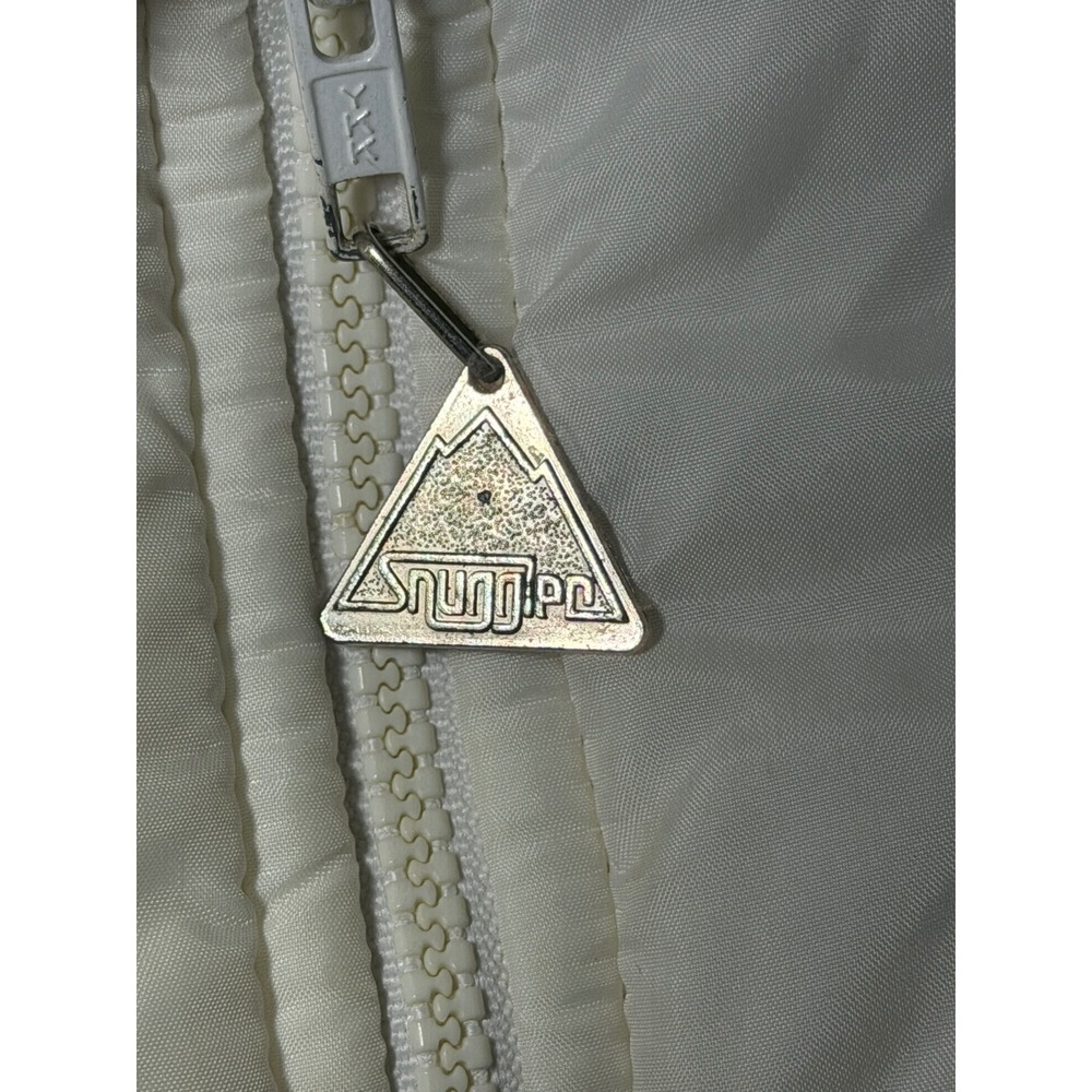 Vintage Snuggler Kids Puffer Ski Jacket Colorblock White Red Orange Black Large - Picture 5 of 9